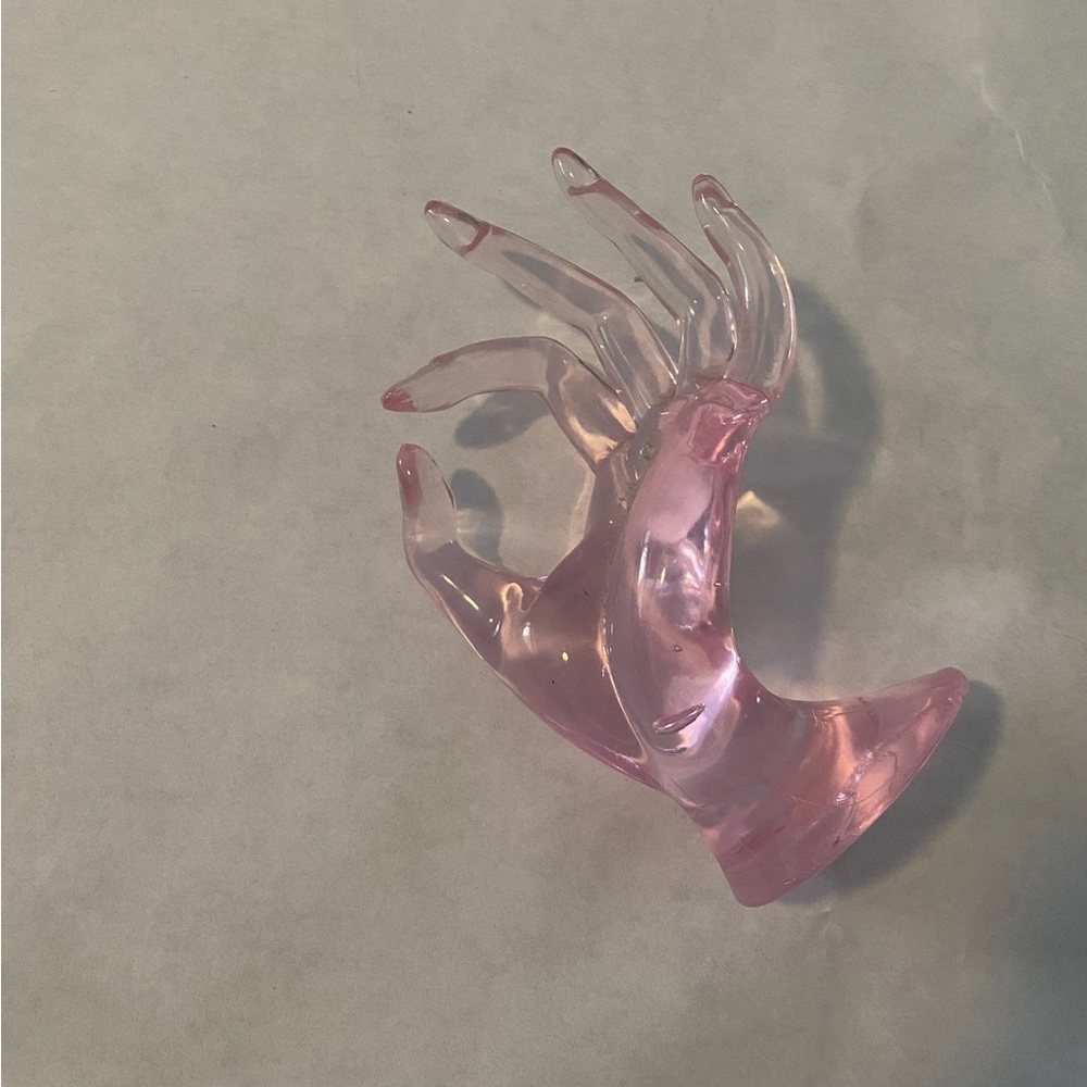 pink hand Ring/jewelry holder